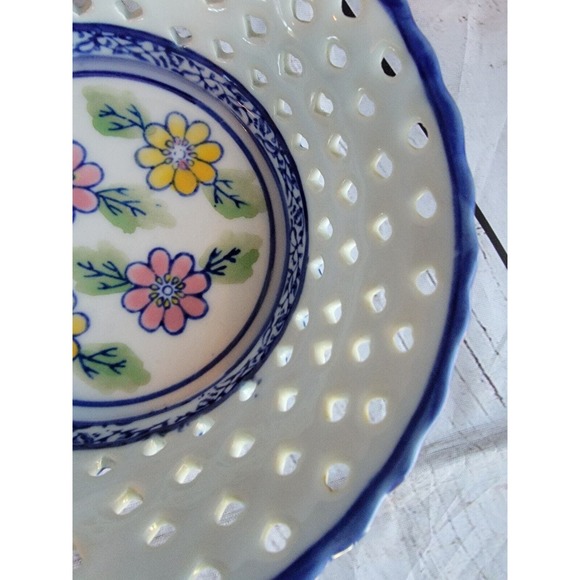 Decorative bowl from China 5.5 Inch Colorful flowers Springcore Countrycore - Picture 5 of 7